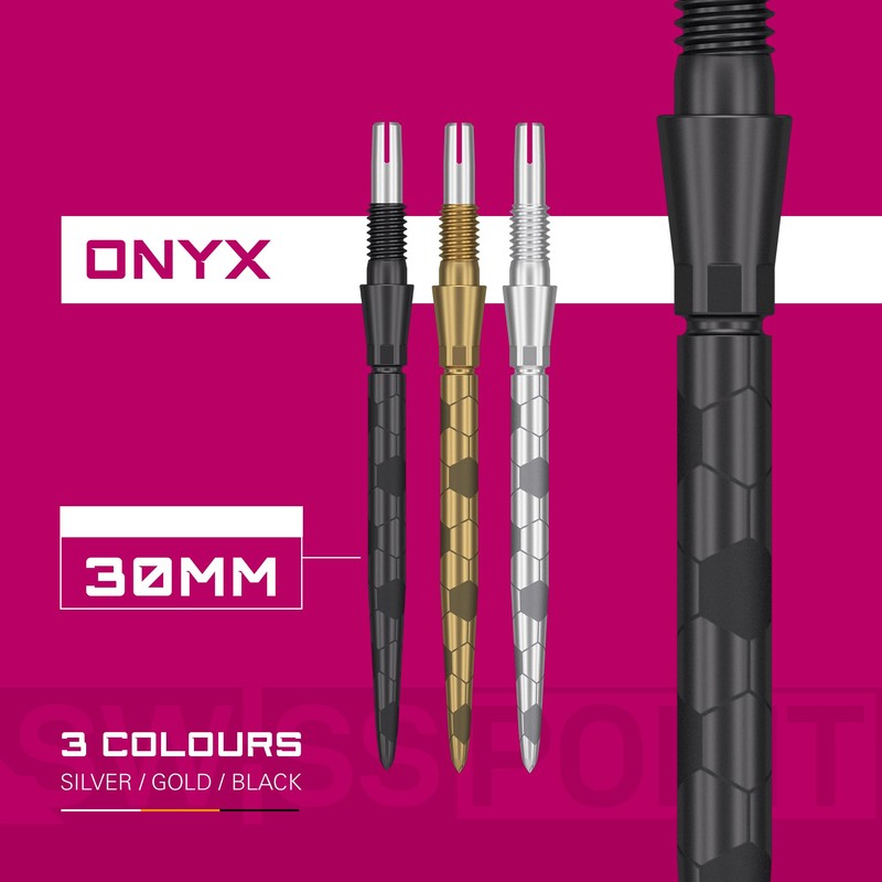 TARGET Darts Swiss Point Storm Steel Dart Points, Onyx (3