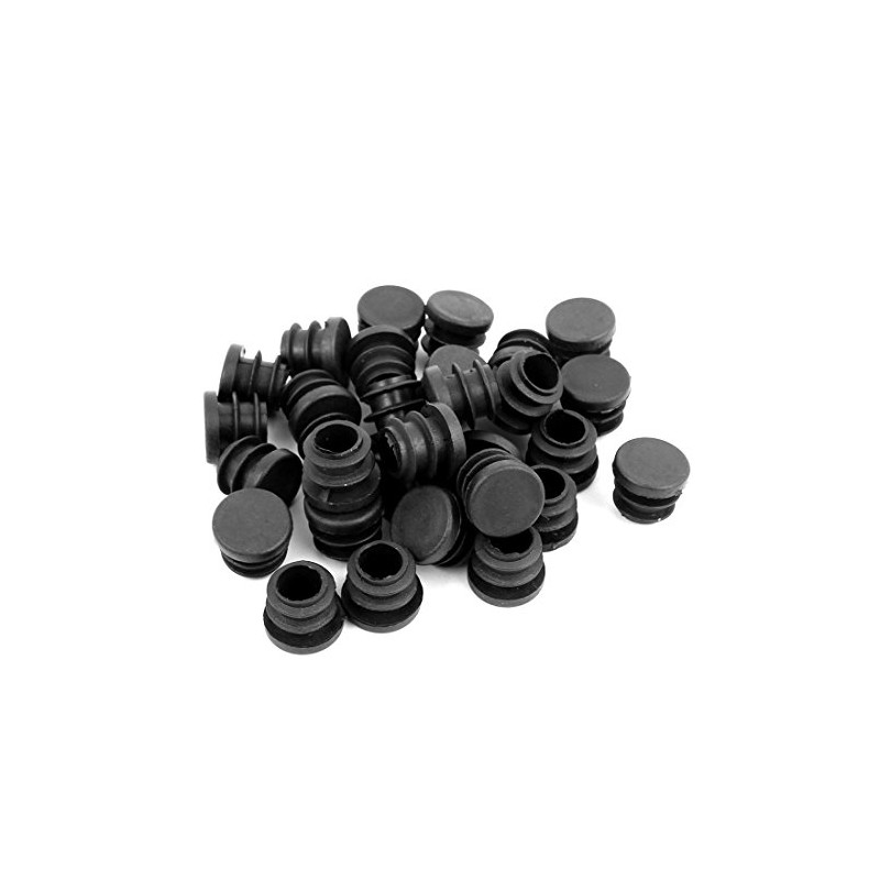 Sourcingmap Round Chair Leg Pipe Tube Insert Blanking Cover Black