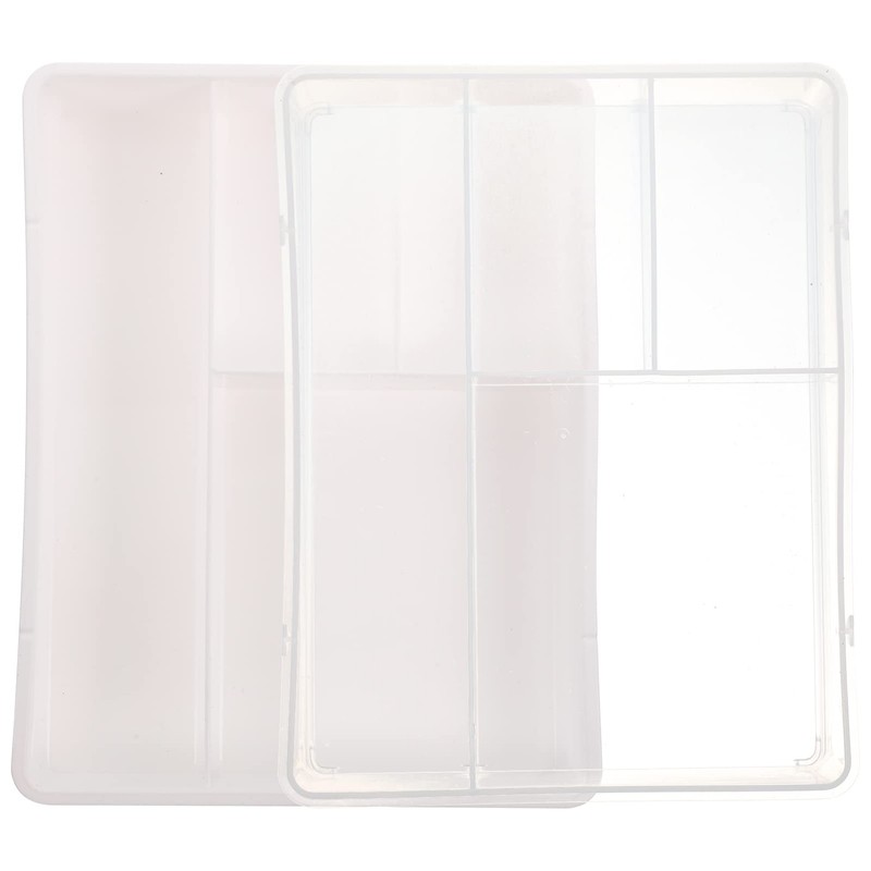 NUOBESTY 2pcs Drawer Organizers Reusable Storage Box Lid Adjustable Dividers