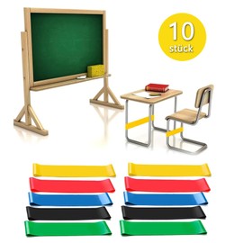 T TAKONE Pack of 10 Chair Bands for ADHD Children - Elastic Fidget Bands for School and Home - Perfect for Foot Swing, ADHD and Autism