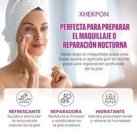 Xhekpon Crema Española para Rostro, Cuello y Escote con Colágeno Hidrolizado, Fórmula Hidratante de Uso Diario, Textura Ligera de Rápida Absorción,...