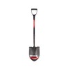 Radius Premium D-Handle Round-Point Shovel, Steel Shaft