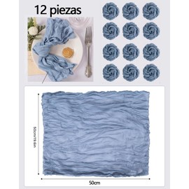 12 Servilletas De Tela Para Mesa, (50x50cm)Servilletas De Lino Reutilizables Para Eventos y Celebraciones, Servilletas De Tela De Poliéster Para Planificadores De Eventos y Decoración Del Hogar