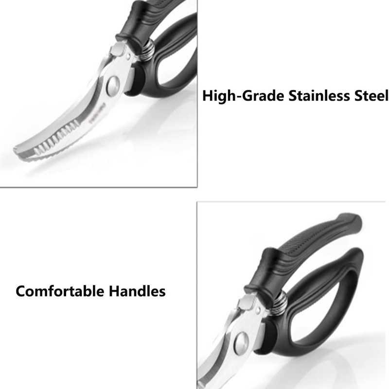TopHomer Heavy Duty Kitchen Scissors, Stainless Steel Poultry Shears Multipurpose