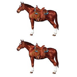 Beistle Jointed Horse Decoration 1 Count Pack of 2