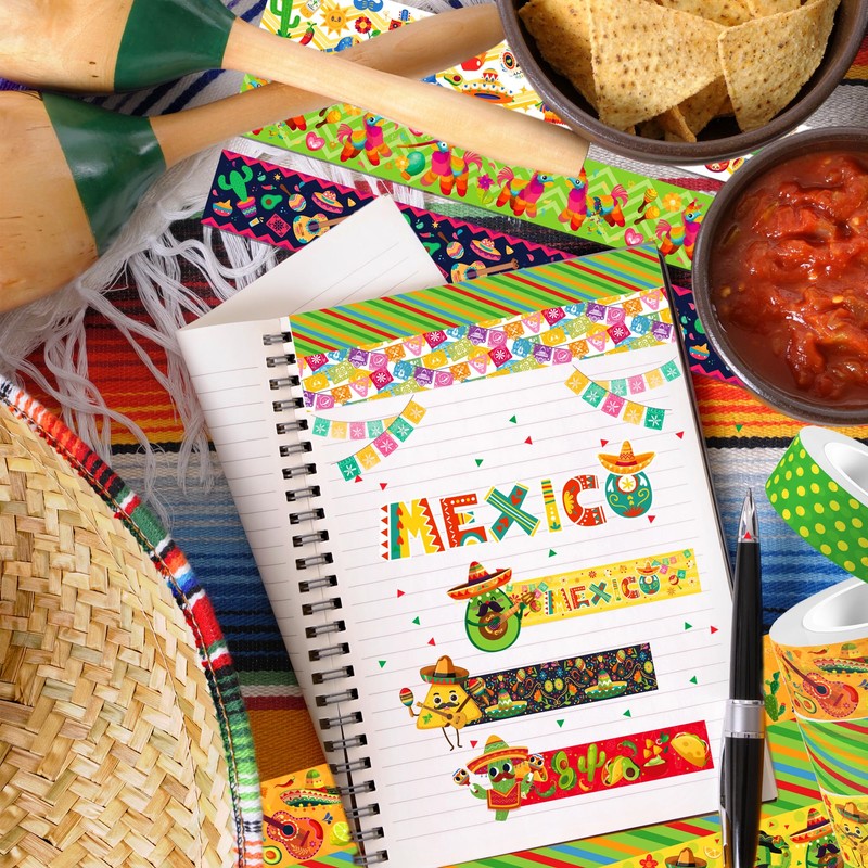 CC HOME 12 Rolls Washi Tape Mexican Carnival Decorative Tape