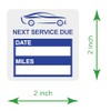 2x2 inch 42 PCS "Next Service Due" Static Cling Labels