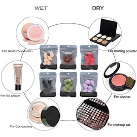 6Pcs Black Mini Drop Shape Makeup Sponge,Beauty Small Sponge Blender Set for Foundation, Powder, Concealer Highlight, and Eye Shadow Fashion Processing Sponges Face