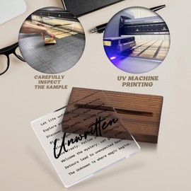 Unwritten words Desk Decor, Motivational, Mental Health, Positive Inspirational Quotes, Love yourself, New Life Gifts for Home Office Decorations Acrylic Decorative Signs Plaques WOW56