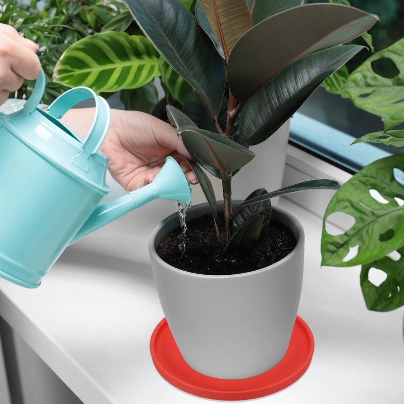PATIKIL 4.5 Inch Round Ceramic Plant Saucer, Plant Saucer Tray