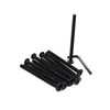cSeao 12-Pack M6 x 85mm Black Flat Head Allen Head