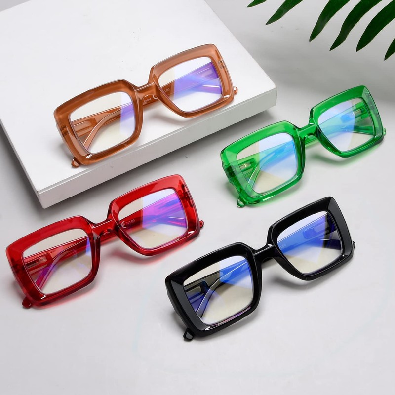 Reducblu 4 Pack Progressive Multifocus Reading Glasses for Women -