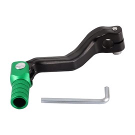 GOOFIT Black and Green Aluminium Alloy Gear Lever Gear Lever Pedal Folding Gear Shift Lever Replacement for CB250 Motocross Bike ATV Dirt PitBike
