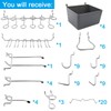 FRIMOONY Pegboard Hooks Assortment with Pegboard Bins, Peg Locks, for