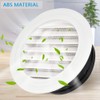 FOCCTS Air Vents Louver 8 Inch, ABS Round Vent Louver