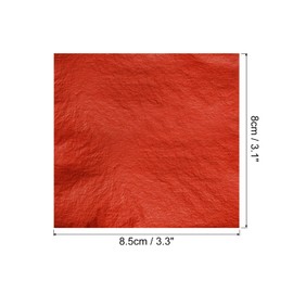 QUARKZMAN Gold Leaf Foil, Red Leaf Papers, 3.3 inches x 3.1 inches for Art Decoration, Sculptures, Painting, Pack of 200