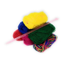Carousel Home Craft Knitting Kit with Needles ~ 6 Multi Colour Knitting Yarns