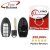Extra-Partss Remote Car Key 3btn Shell Case for Nissan Infiniti (KR55WK48903)