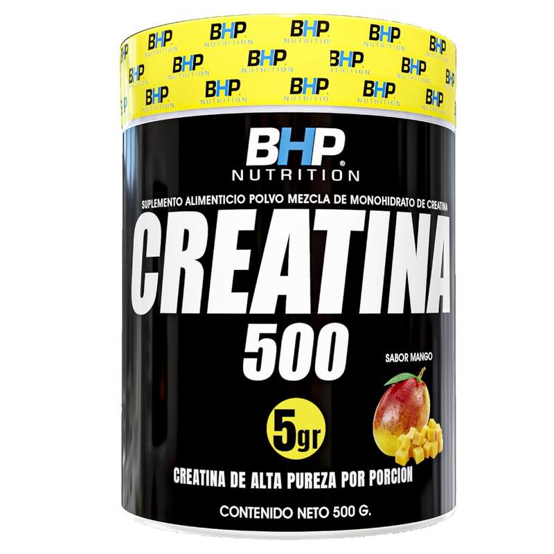 BHP NUTRITION- CREATINA MONOHIDRATADA SABOR MANGO 500grs