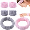 6 Pcs Spa Headband Wrist Washband Set, Face Wash Wristband