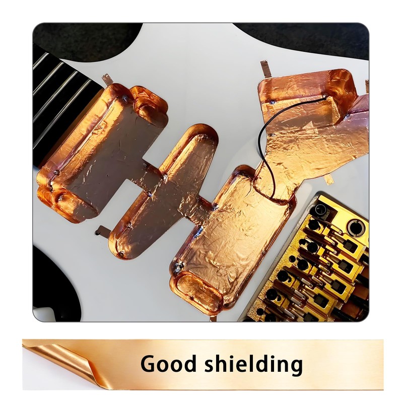 phrilam Copper Foil Tape for Guitar Shielding, Slugs Barrier, 2.17in