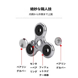 SHULLIN Spinner Aluminum Alloy Hand Spinner Stainless Steel Bearing Stress Reliever Killing Time Stress Reliever Killing Time Toy for Kids (Silver)