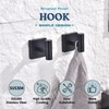 FNRNAOY Matte Black Bathroom Towel Hook, Coat Robe Clothes Hooks