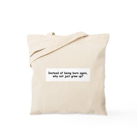 CafePress Grow Up Tote Bag Reusable Natural Beige Canvas Shopping Bag