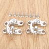 Yetaha 2PCS Antique Hook Hasp Latch, Decorative Horn Lock Silver