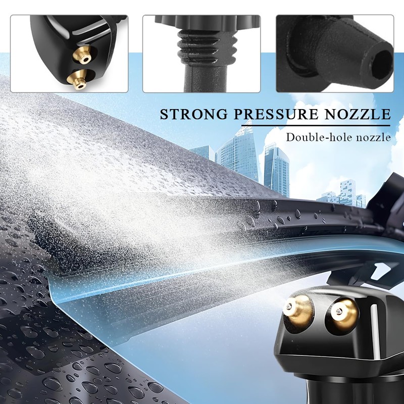 ZNDAW 2 PCS Front Windshield Washer Nozzles, Double-Hole Car Wiper