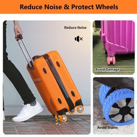 Nottnnut Luggage wheel covers suitcase wheels protectors for dual-wheeled luggage suitcase with a diameter of 2-2.4 inches /5-6cm (16, Avocado Green)