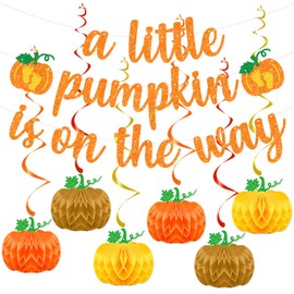 Little Pumpkin Baby Shower Decorations A Little Pumpkin is On the Way Banner Pumpkin Boy Girl Baby Shower Gender Reveal Decorations Little Pumpkin Banner Fall Baby Shower Decor NGB Pumpkin Centerpiece