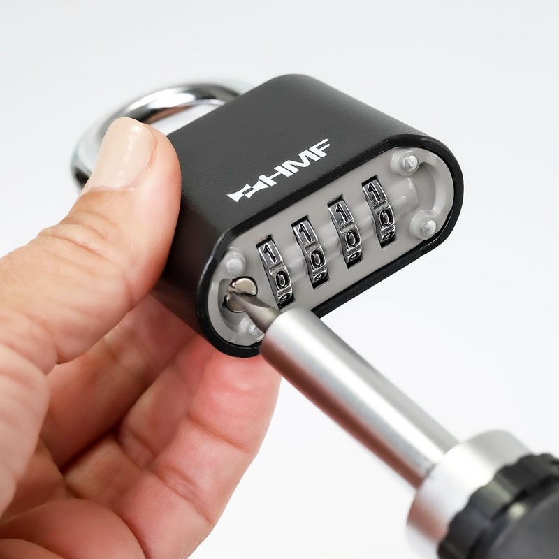 HMF Combination Padlock 3507-02 Heavy Duty Lock with 4 Digit