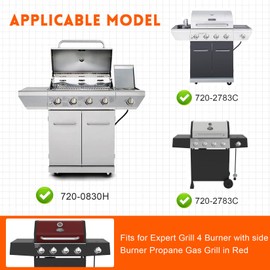 GGC 17 Inch Grill Grates Replacement for Nexgrill 4&5 Burner 720-0830H 720-0783E 720-0670A 720-888N, Kenmore 41516106210, Charbroil 463241113, 2PCS Cast Iron Cooking Grates(17" x 13 1/4" Each)