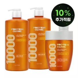 Elastine 엘라스틴 프로틴클리닉 고영양 샴푸1000MLx2개+트릿700ML (스마일캐시 10% 적립) [엘라스틴 아미노펩타이드 트리트먼트 페어] Elastin Protein Clinic High Nutrition Shampoo 1000MLx2 + Treatment 700ML (10% Smile Cash Reward) [Elastin Amino Peptide Treatment Set]