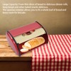Qiilu Red Iron Powder Spray Metal Bread Box for Kitchen