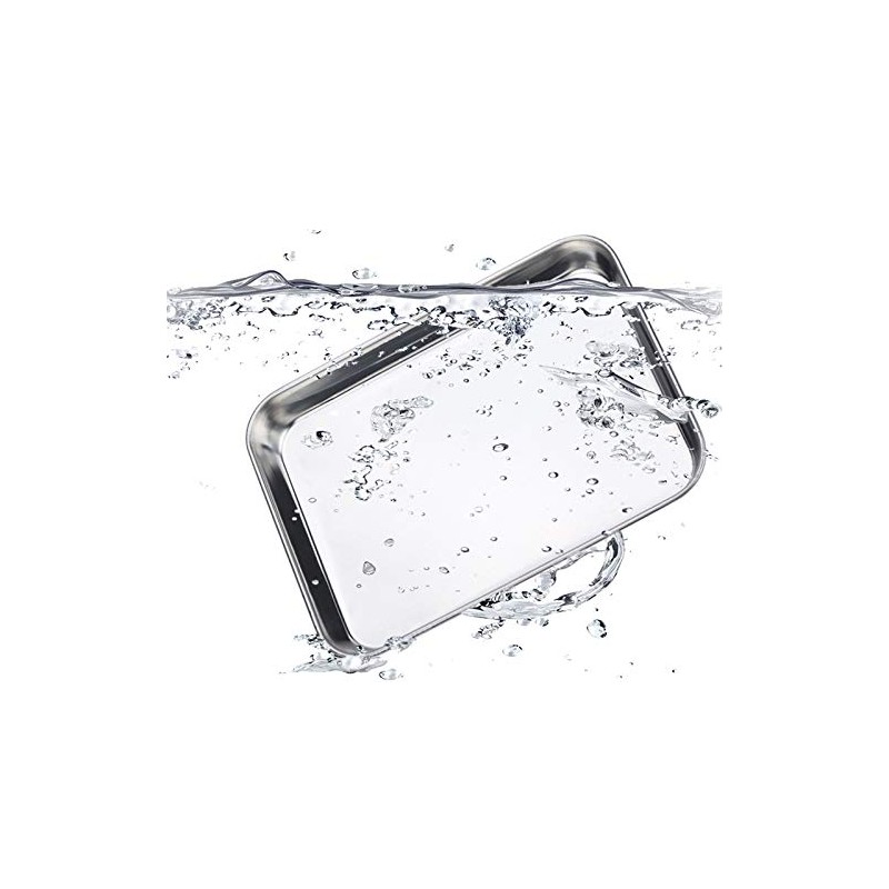 3x Stainless Steel Polished Trays 23cm, 31cm & 40cm Non