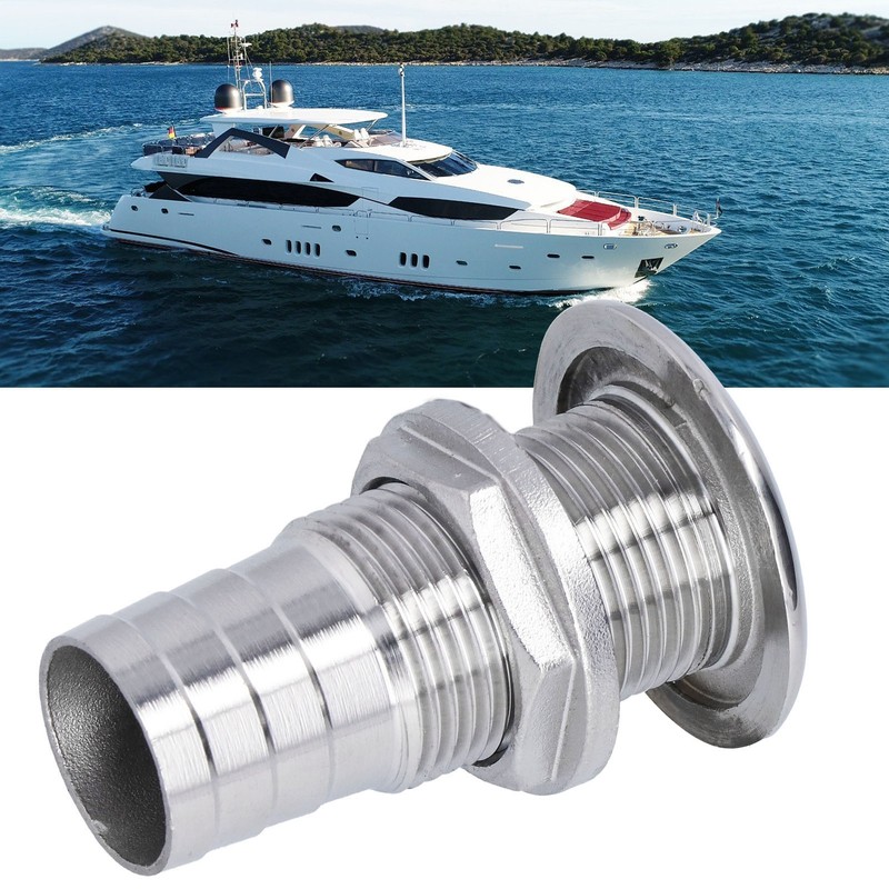 Water Drainage Plug Thru Hull Fitting 1in Outlet 316 Stainless
