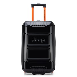 Jeep JH003B Hardside Expandable Luggage with Two Wheels, Black, Carry-On 21 Inch