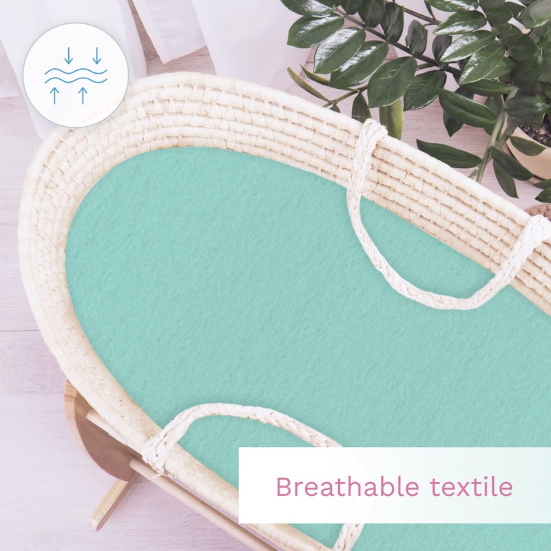 Moses Basket Terry Fitted Sheet/Baby Oval Shape Sheet (Tiffany)