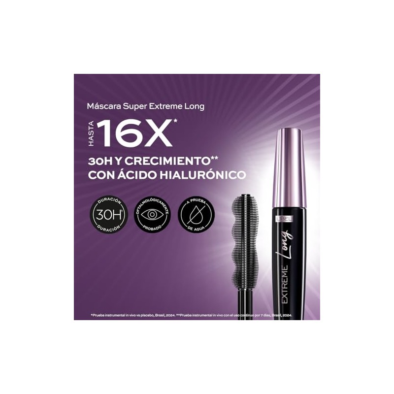 LBEL - Super Extreme Long Máscara de Pestañas 9g, Efecto