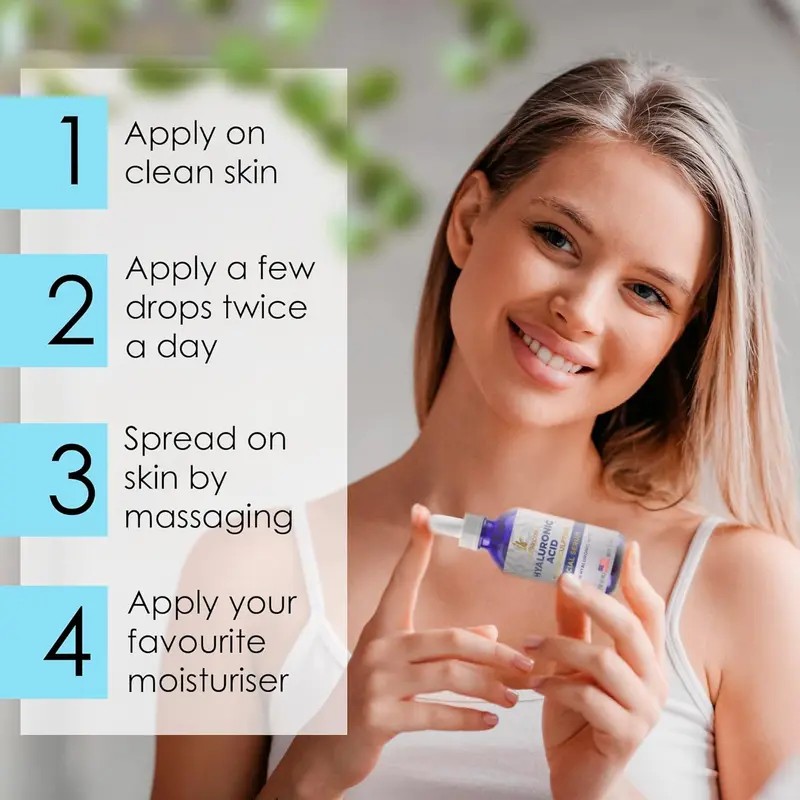 Wrinkle Serum with Pure Hyaluronic Acid – Hydrating, Brightening &