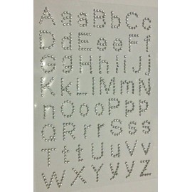 Unbranded CraftbuddyUS 56pcs Clear Self Adhesive Diamante Rhinestone Letter Gems a-z