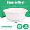 60 Sugar Cane Disposable Soup Bowls, 260 ml Compostable Disposable