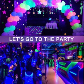 UV Black Light Spotlight 100 W, LED Black Light Lamp IP66 Waterproof UV Floodlight with Plug, UV Floodlight for Glow Party, Blacklight Party, Bar, Disco