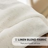 FMFUNCTEX Natural Flax Linen Sheer Side Door Curtains 72 Inches