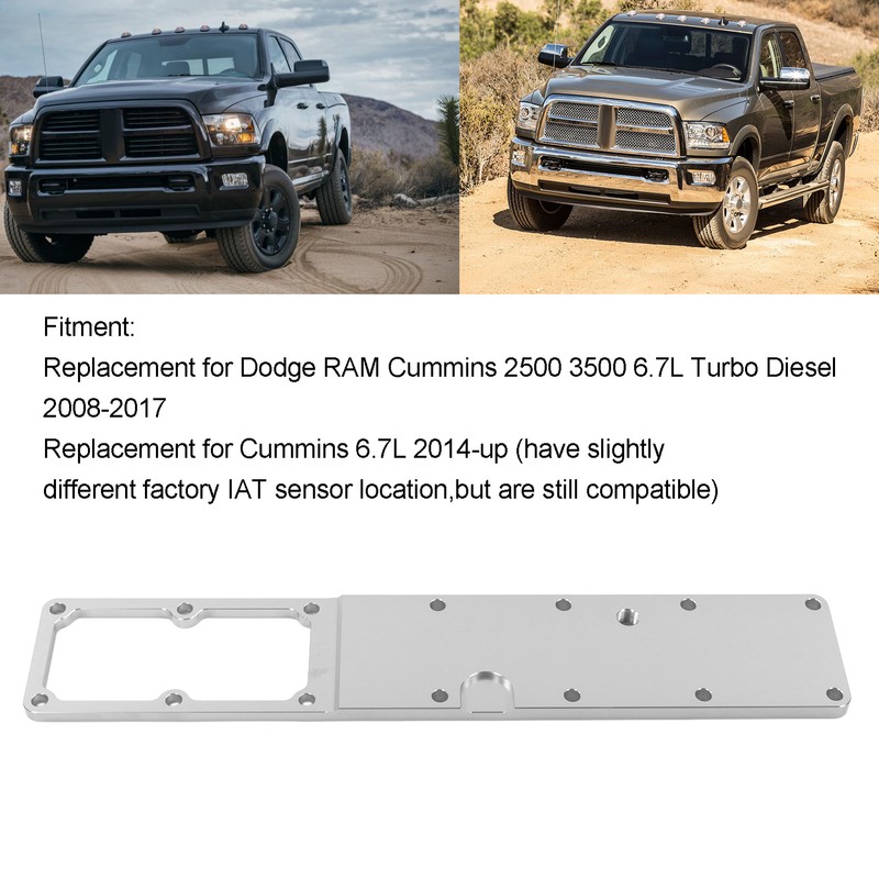 Intake Manifold Plenum Grid Heater Delete Plate Billet Aluminum Replacement