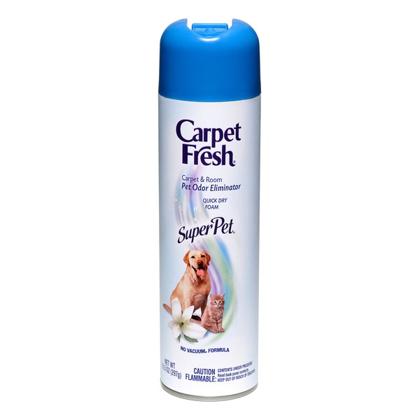 Carpet Fresh Super Pet Carpet and Room Pet Oder Eliminator, Animal Smell remover, No Vacuum Formula, 10.5 OZ [6-pack]