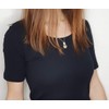 Real Borosilicate Glass Chain Silver Stainless Steel 50 cm -