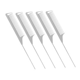 IWOWHERO 5pcs Carbon Hair Combs Set for Men and Women Teasing Sectioning and Styling Combs for Hair Stylists Lightweight Durable Versatile